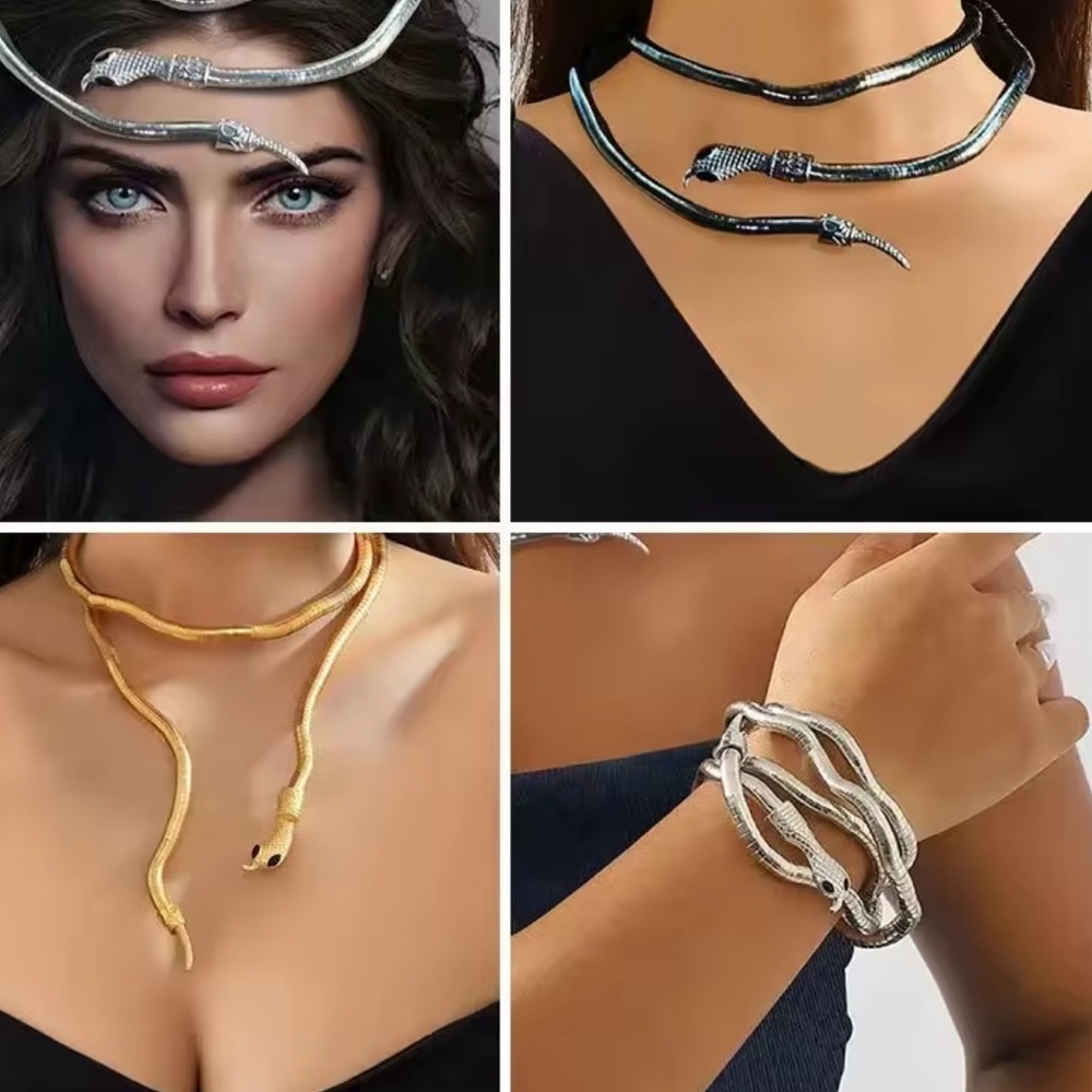 Serpenti Gold Snack Necklace-Bracelet-Multifunctional - Picture 7 of 12